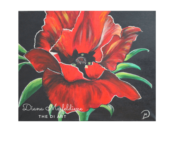 Red Poppy Painting