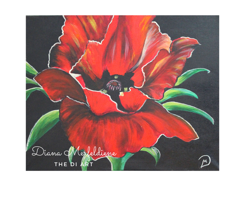 Red Poppy Painting Thediart Com   5 