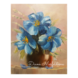 BLUE FLOWER PAINTING