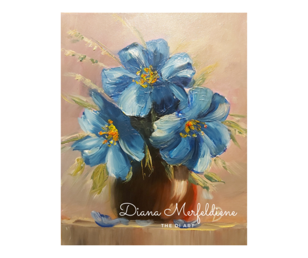 BLUE FLOWER PAINTING