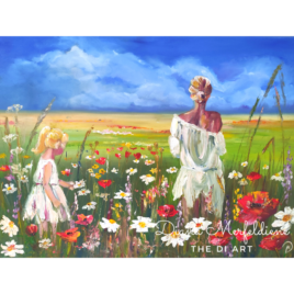 HAPPY PLACE - FLOWER FIELD PAINTING