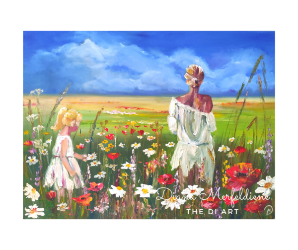 HAPPY PLACE - FLOWER FIELD PAINTING