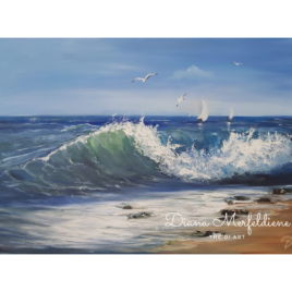 THE SEA WAVES Painting
