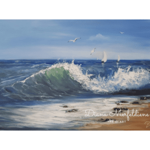 THE SEA WAVES Painting
