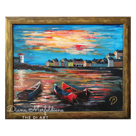 Sunset Harbour Painting