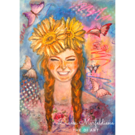 Grian - the Celtic goddess of the sun painting