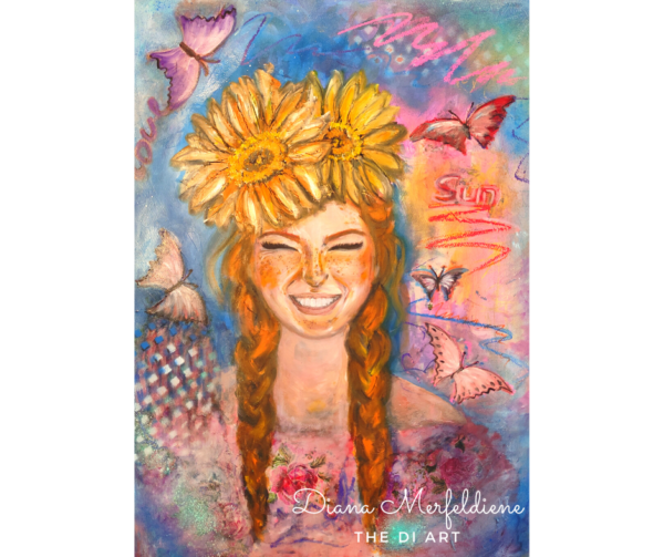 Grian - the Celtic goddess of the sun painting