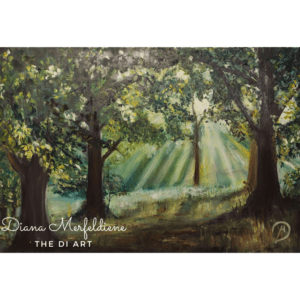 "50 Shades of Green" - original oil painting