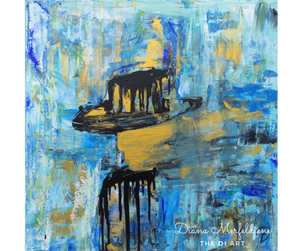 Abstract Painting Male Blue